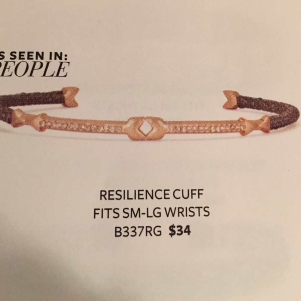 Stella & Dot | Dainty Rose Gold Bracelet Resilience Cuff - Picture 8 of 8